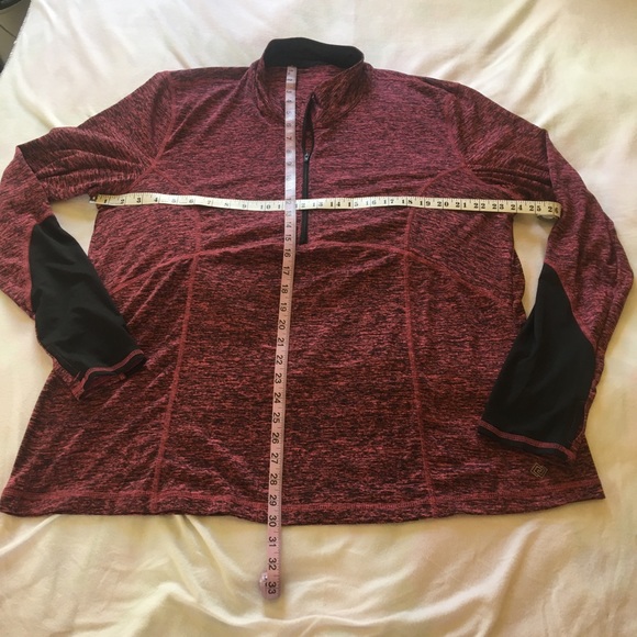 NWOT Zelos burgundy half zip quick dry pullover active top 3X - Picture 8 of 10